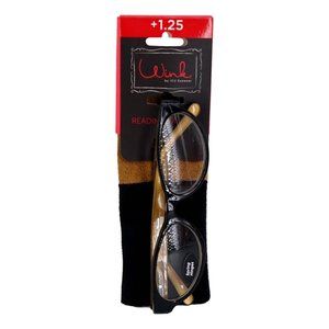 ICU Eyewear Wink Reading Glasses Womens Black +1.25 Strength Spring Hinges New